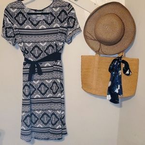 Black & White Short Sleeve Dress